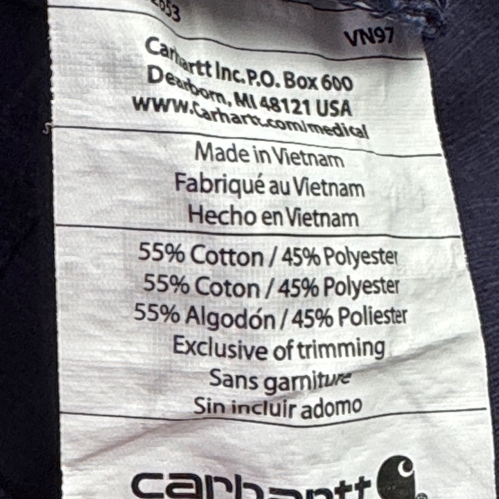 Carhartt Navy Scrubs pants mens medium - Picture 2 of 9